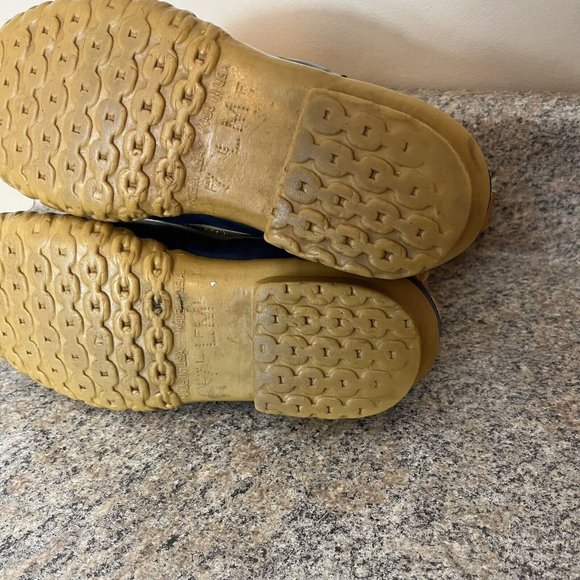 LL BEAN Duck Boots Maine Hunting Shoe Womens Size 7 Brown‎ / Blue GUC - Picture 9 of 12